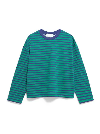 ARMEDANGELS | Sweater Oversized Fit FRANKAA  STRIPES | grün